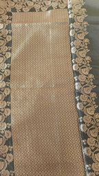 Dark Olive Banarasi Silk Saree with All-Over Booti & Unique Running Border