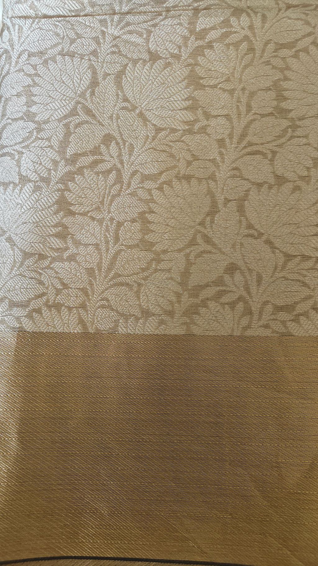 Golden Tissue Saree with Plain Zari Border