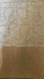 Golden Tissue Saree with Plain Zari Border