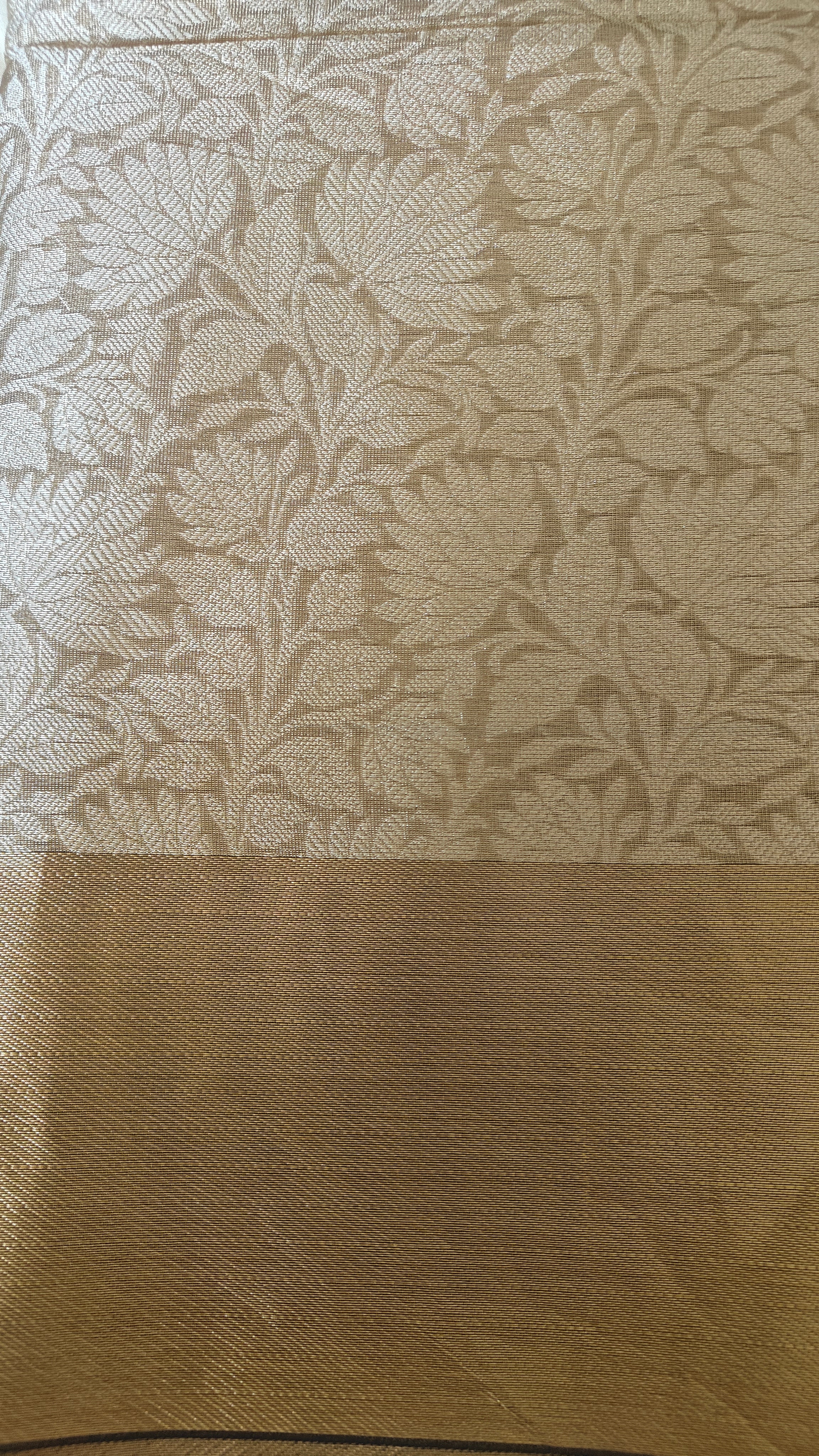 Golden Tissue Saree with Plain Zari Border