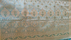 Light Ferozi silk Saree with Dark Ferozi Floral Jaal