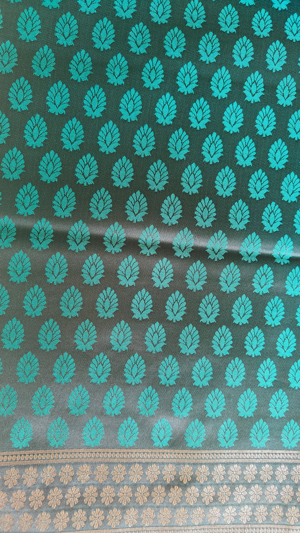 Dark Green Luxury Banarasi Silk Saree