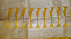 Mustard Silk Saree with floral Jal
