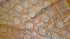 Royal Mustard Silk Saree with Silver Meenakari Booti & Rich Pallu