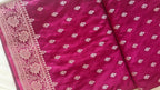 Magenta Pink Silk Saree with Delicate Booti Work