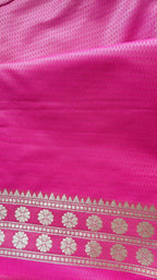 Pastel Light Pink Saree with Silver Zari Booti & Designer Border