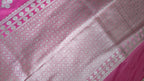 Pastel Light Pink Saree with Silver Zari Booti & Designer Border