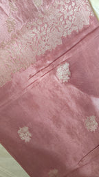 Designer Onion Pink Butter Crepe Saree