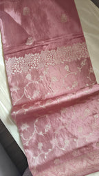 Designer Onion Pink Butter Crepe Saree