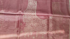 Designer Onion Pink Butter Crepe Saree