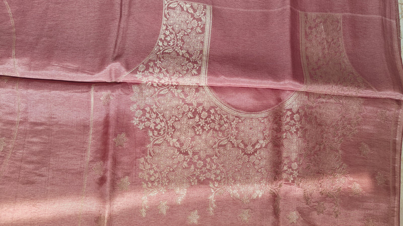 Onion Pink Butter Crepe Saree