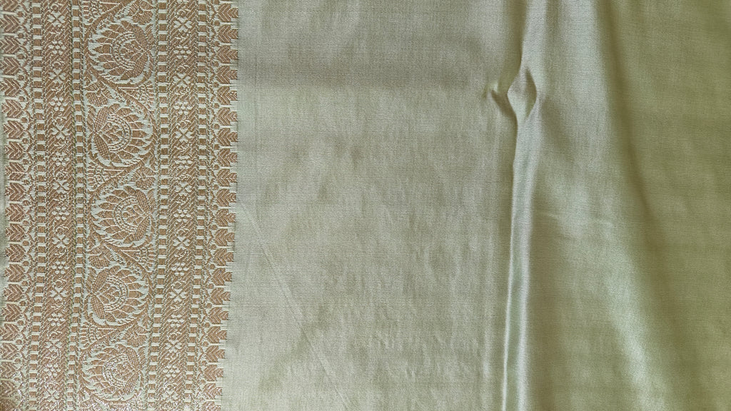 Pastel Green Silver Zari Saree