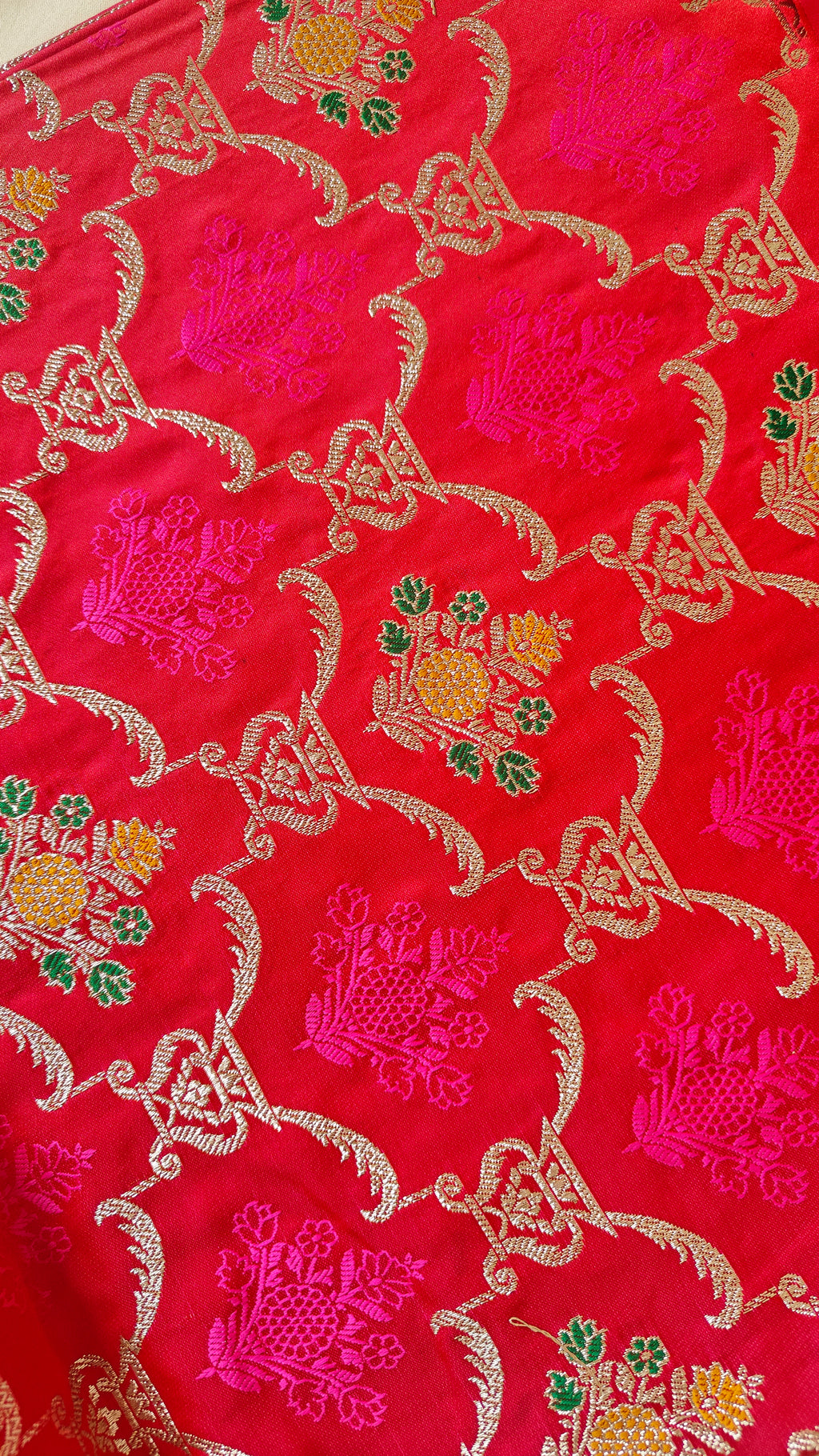 Pink Katan Tanchoi Silk Saree