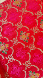 Pink Katan Tanchoi Silk Saree