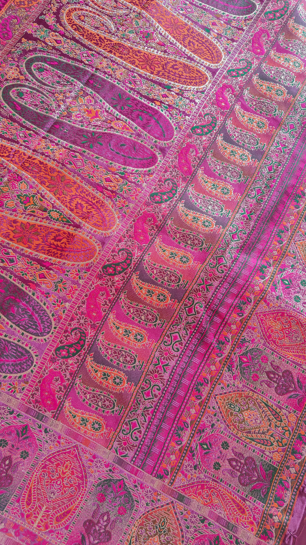 Deep plum Pashmina Resham