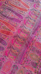 Deep plum Pashmina Resham