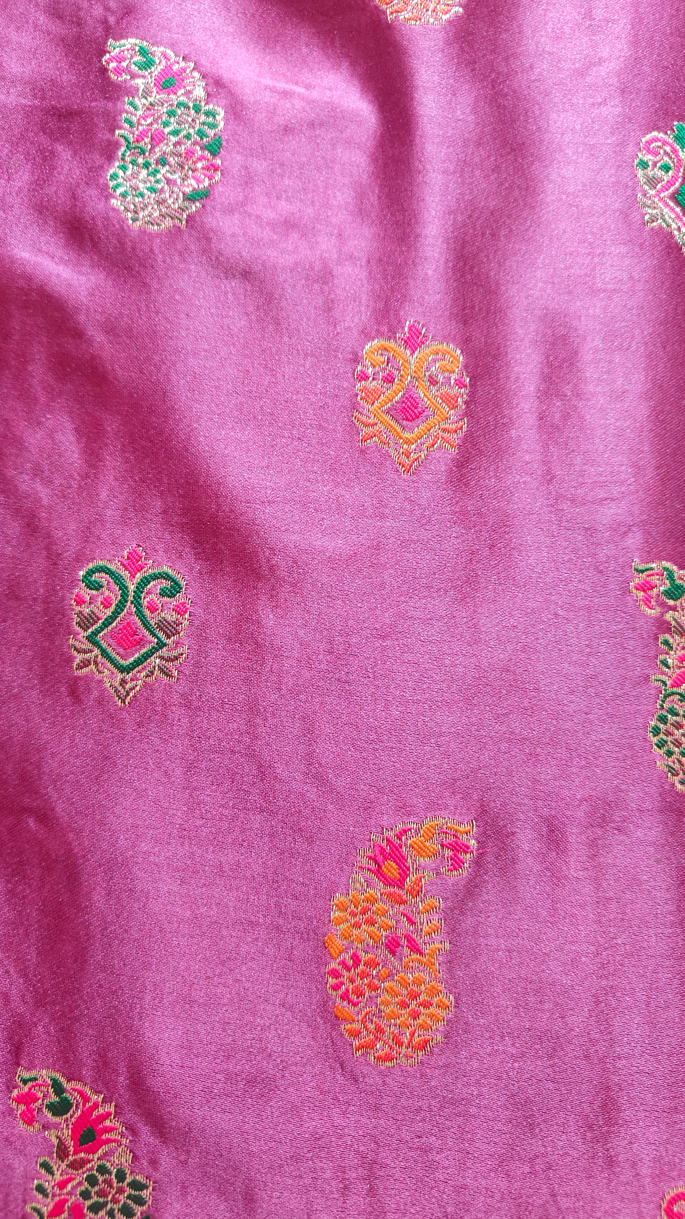 Deep plum Pashmina Resham