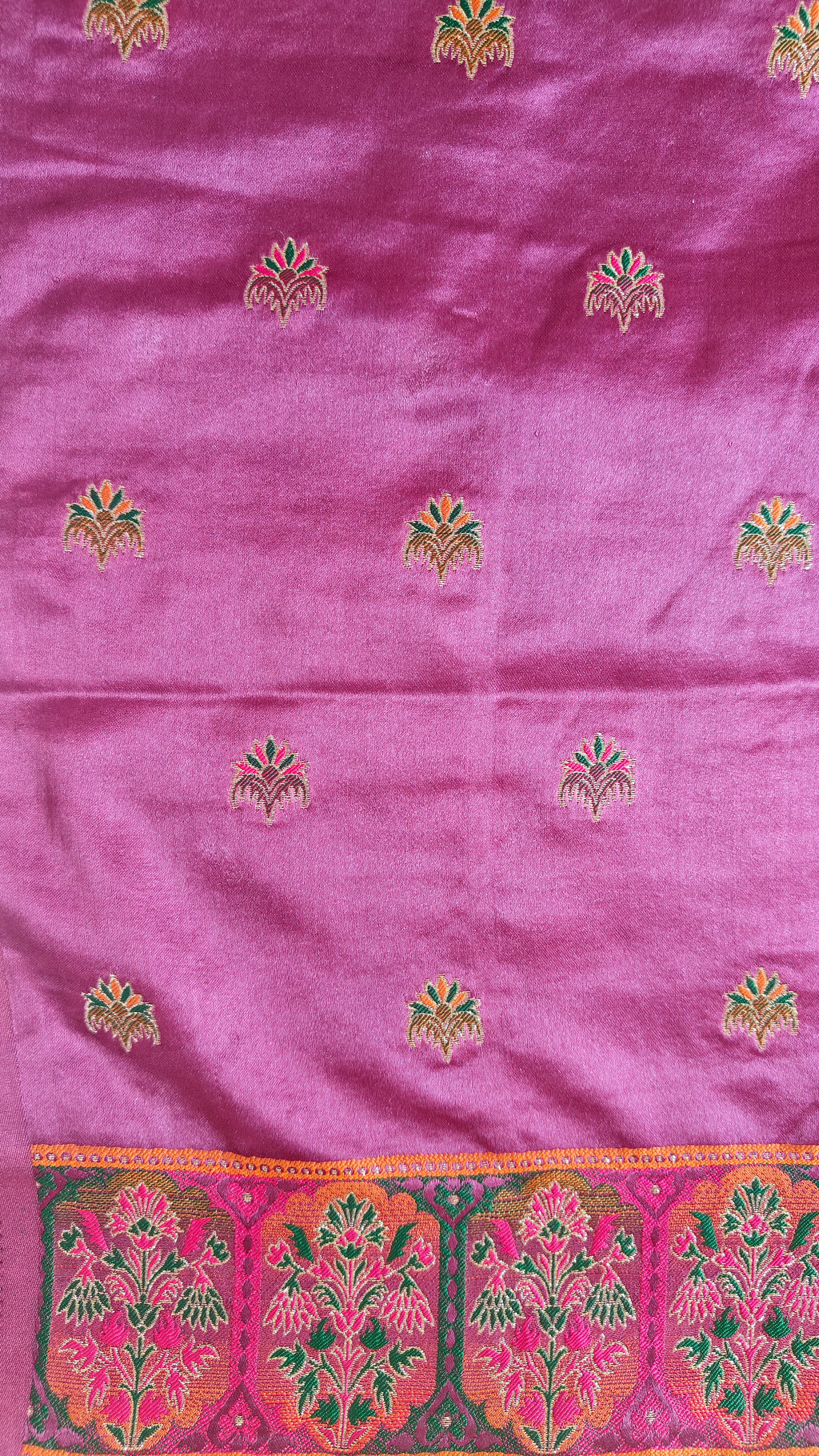 Deep plum Pashmina Resham