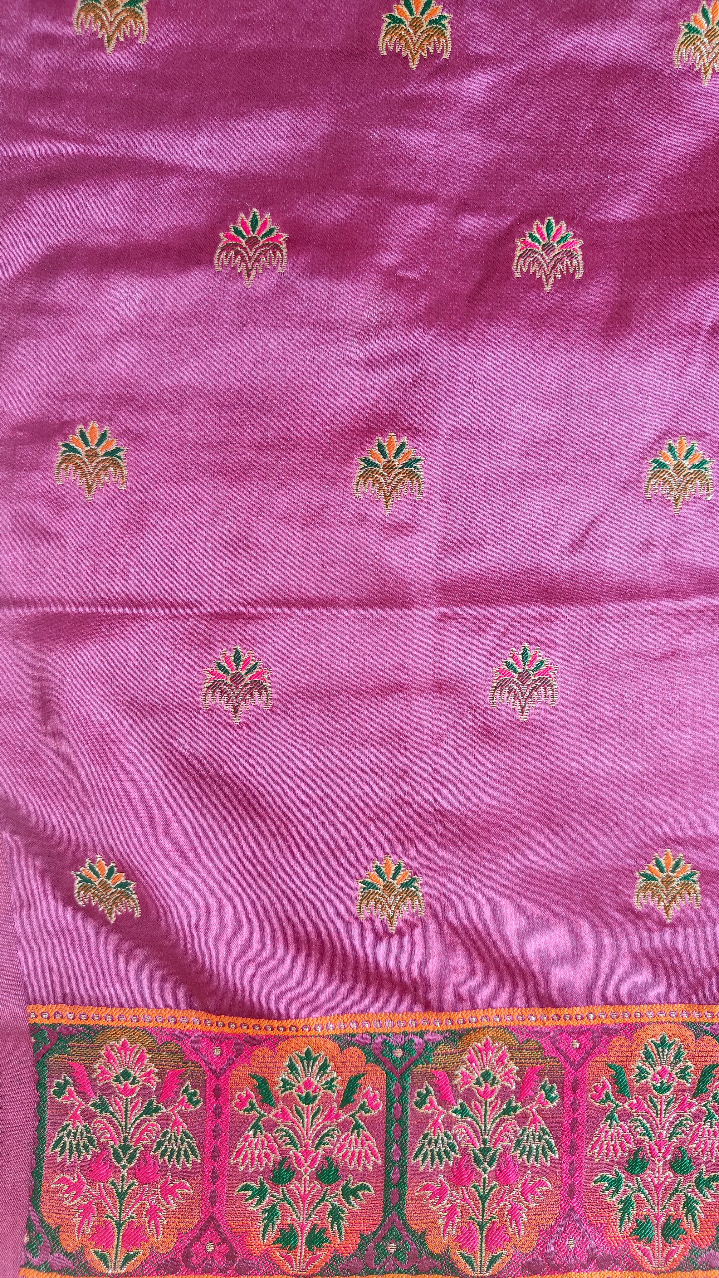 Deep plum Pashmina Resham