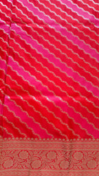 Pink Leheriya Silk Saree