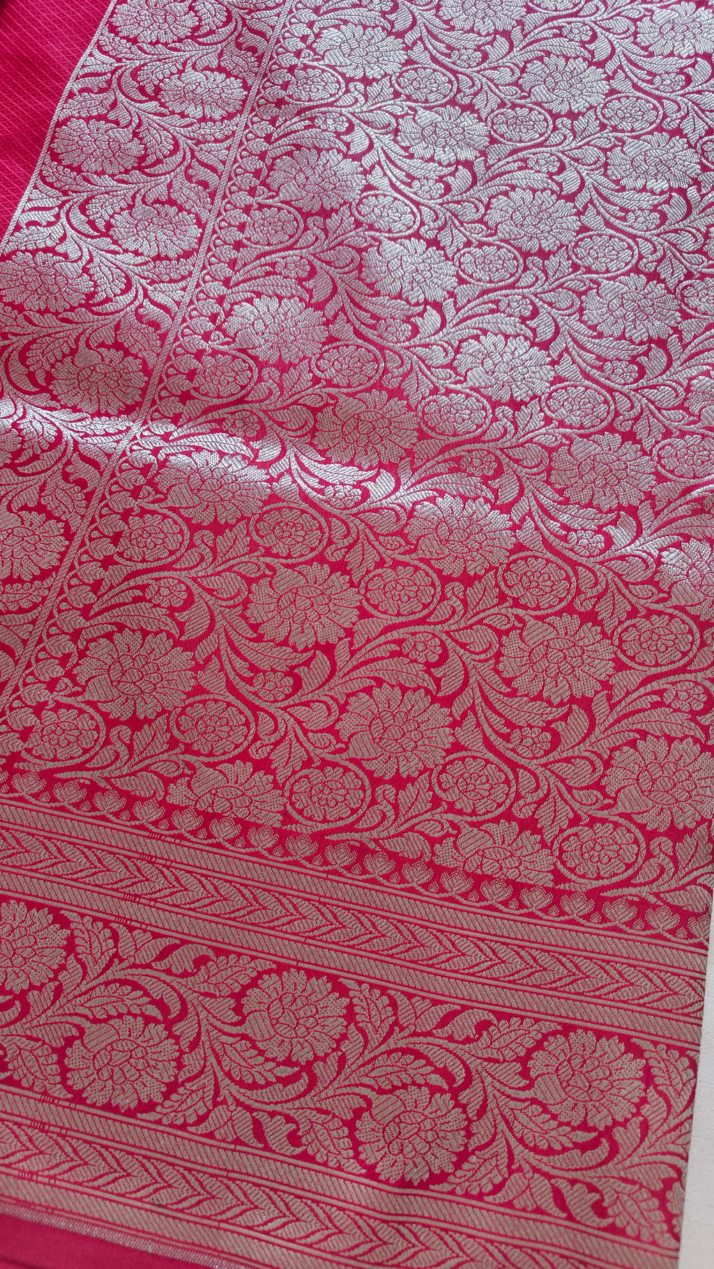 Pink Leheriya Silk Saree