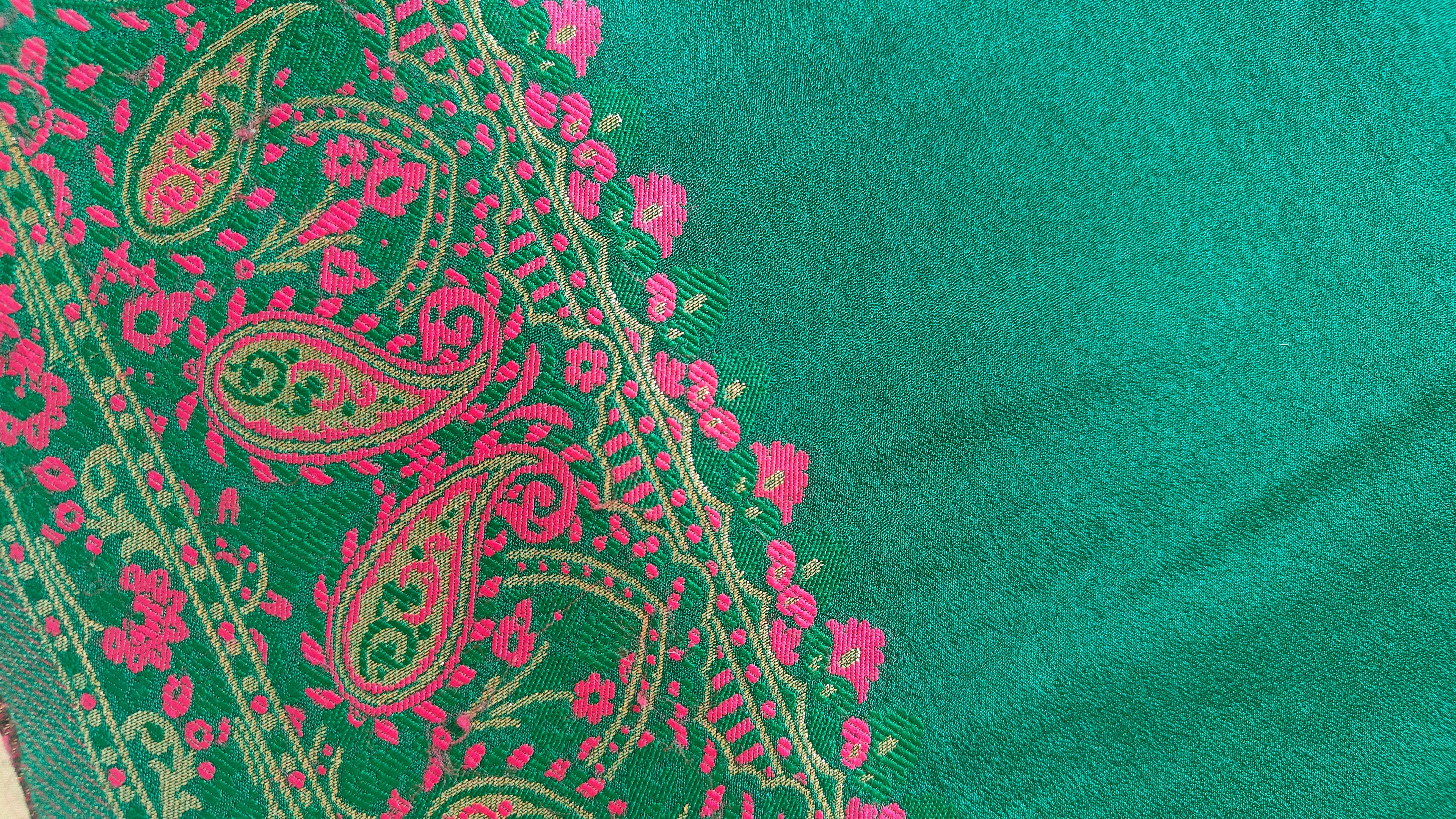 Bottle Green Banarasi Silk Saree