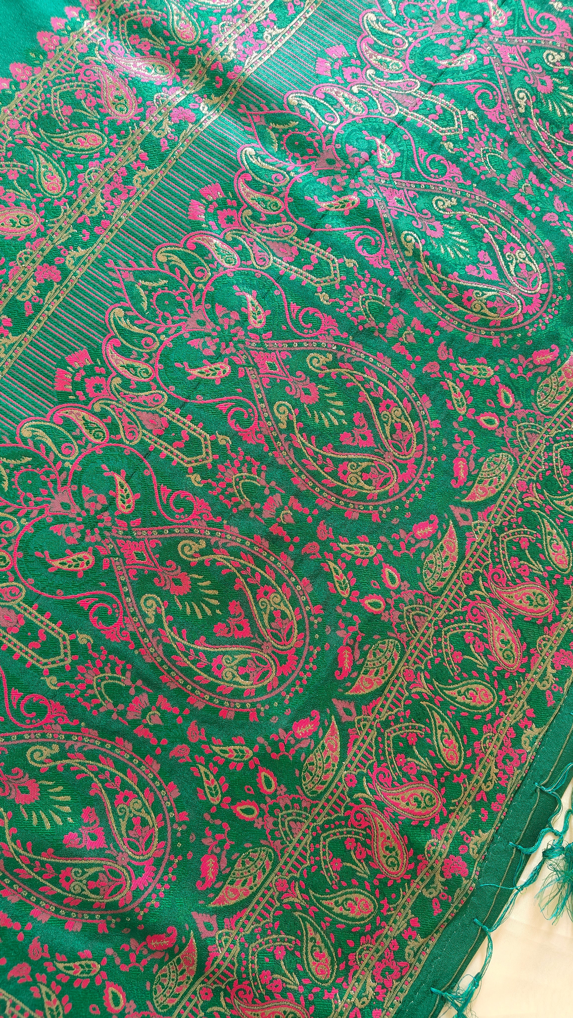 Bottle Green Banarasi Silk Saree