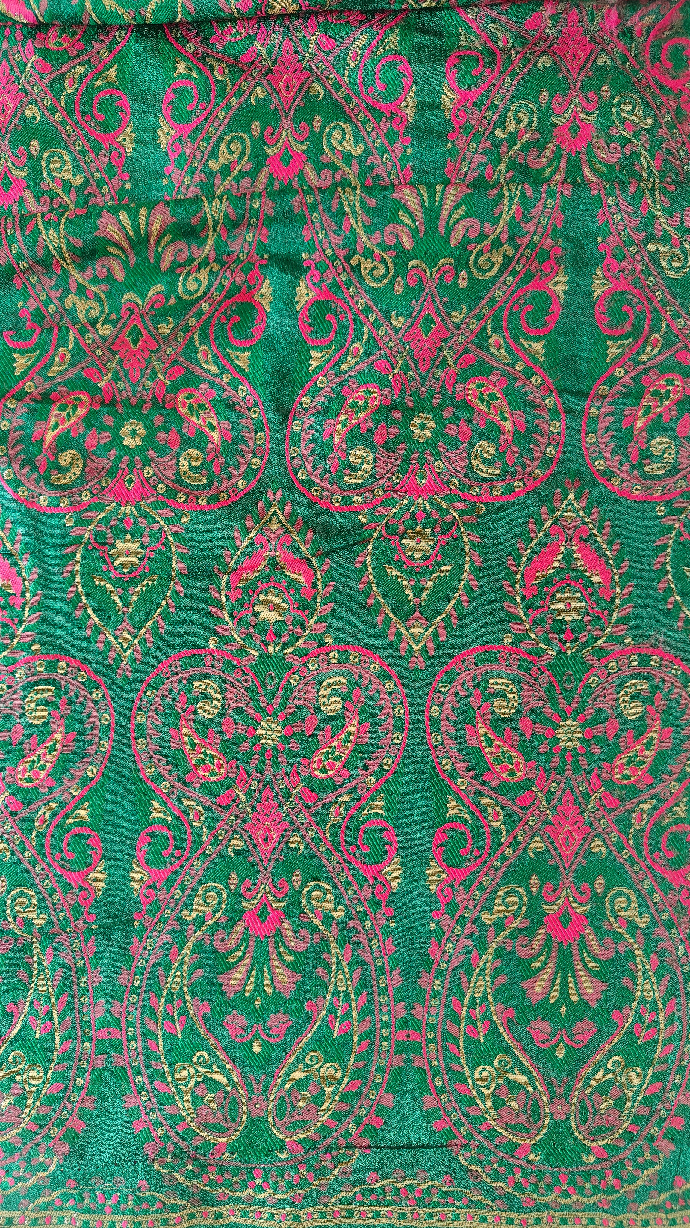 Bottle Green Banarasi Silk Saree