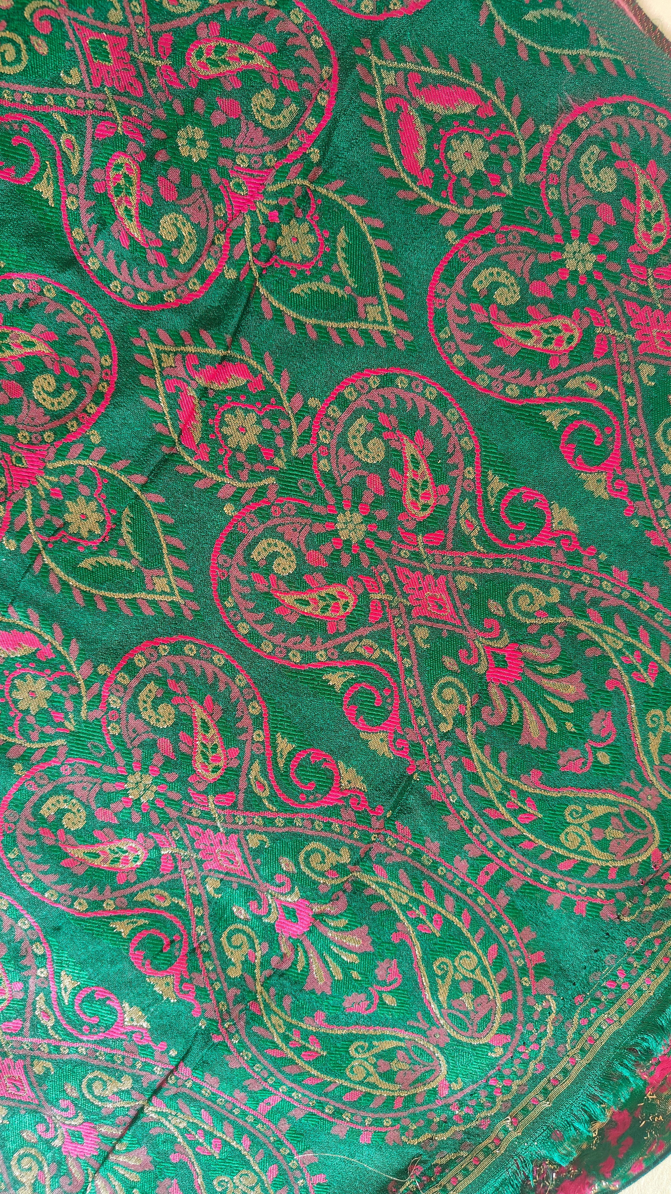 Bottle Green Banarasi Silk Saree