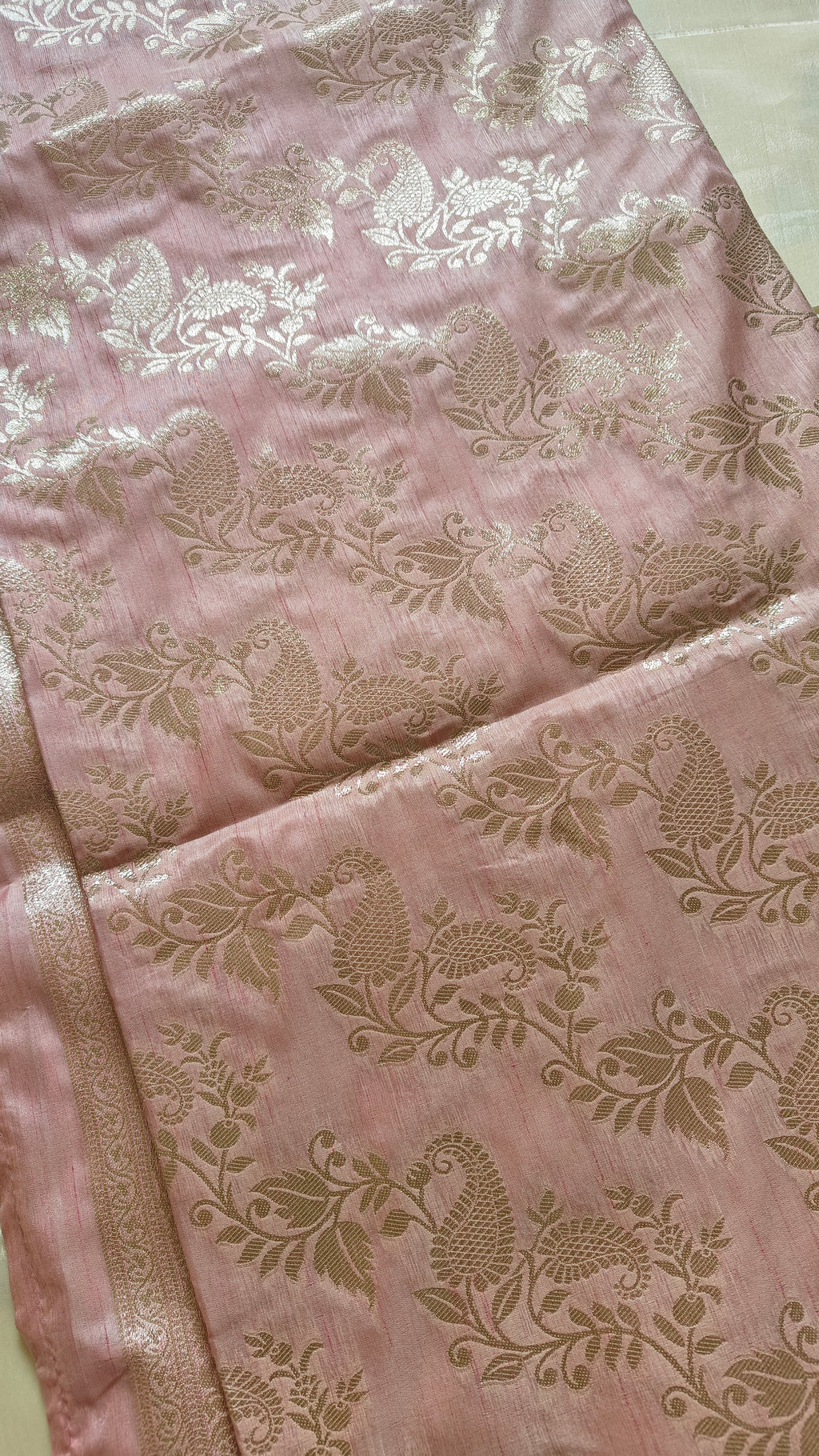 Pink Banarasi Zari Booti Silk