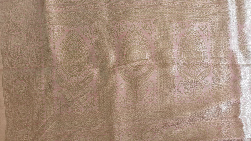 Pink Banarasi Zari Booti Silk