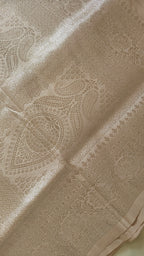 Cream Banarasi Zari Booti Silk
