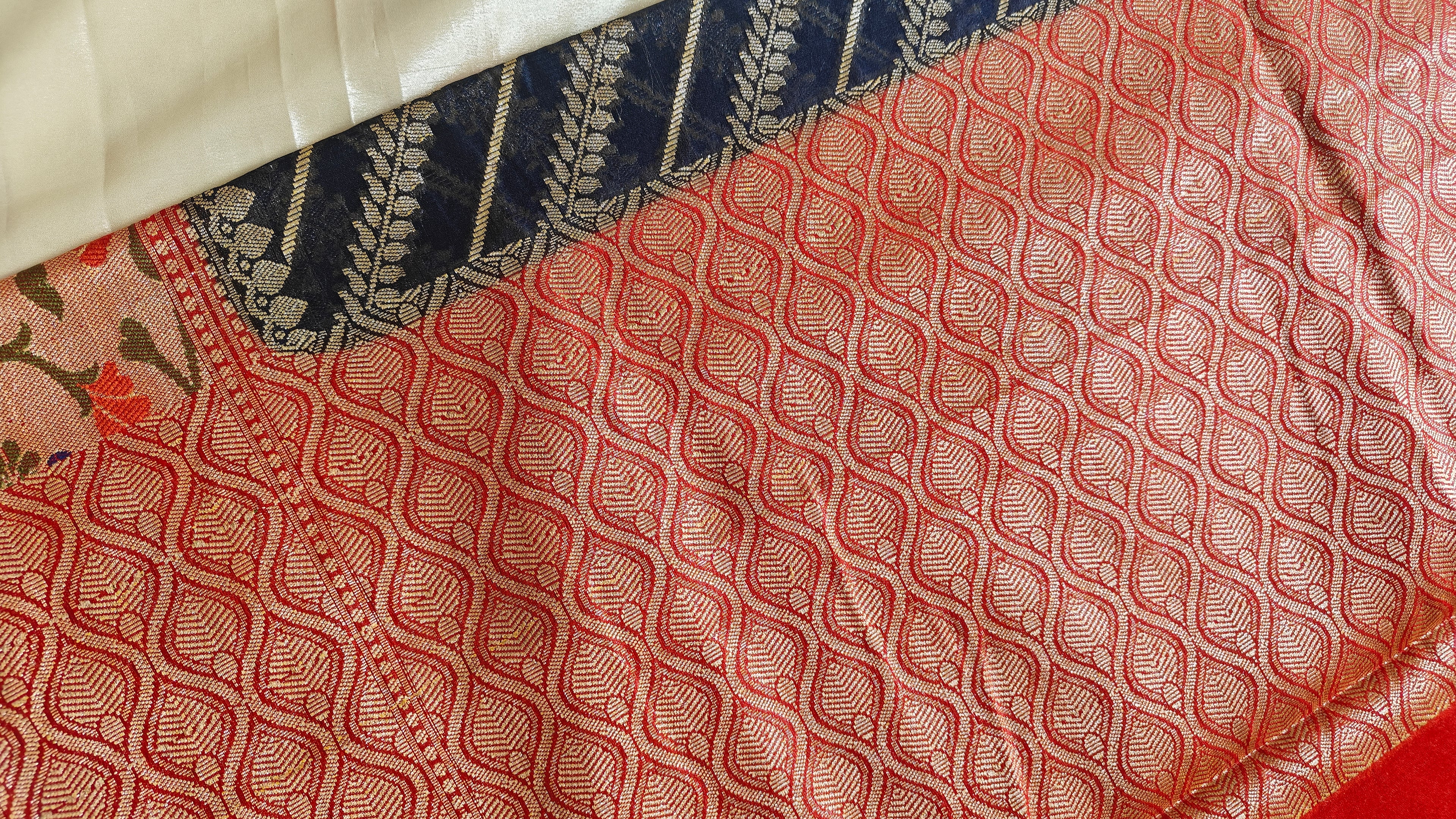 Navy Blue Banarasi Paithani