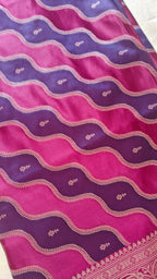 Purple Pink Leheriya Saree