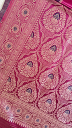 Purple Pink Leheriya Saree