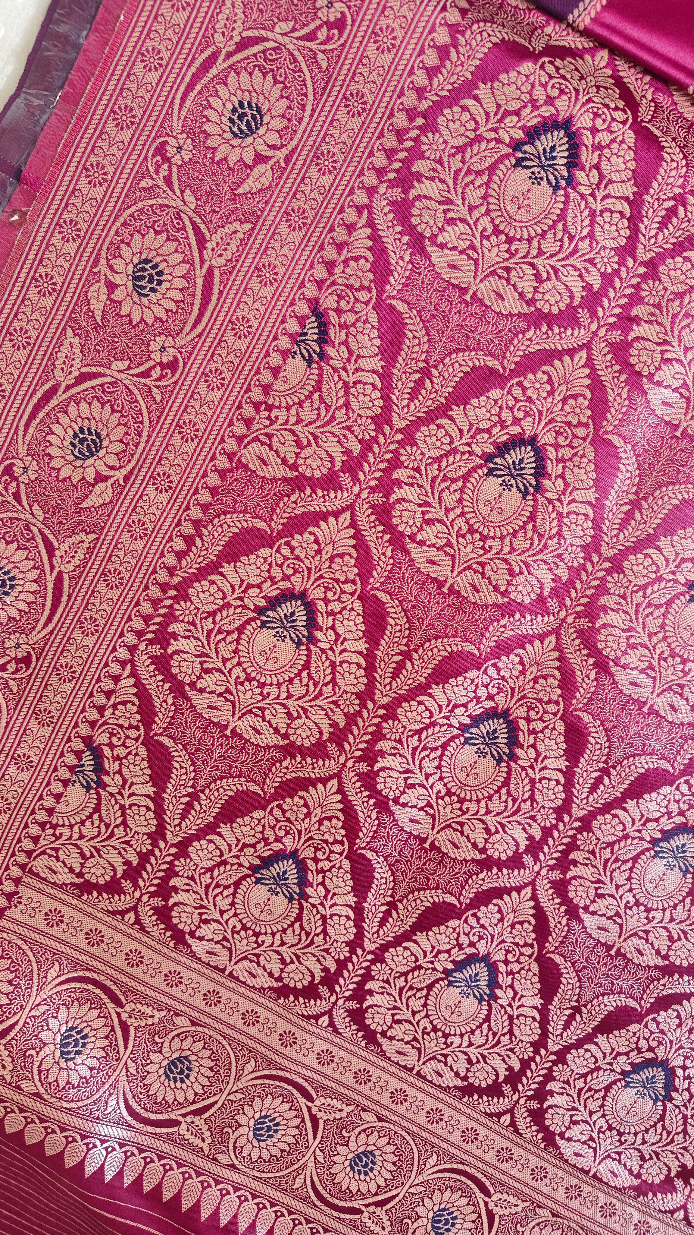 Purple Pink Leheriya Saree