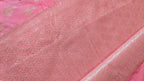 Rani Pink Georgette Leaf Motifs