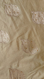 Creme Butter Crepe Handwork Saree