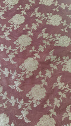 Wine Georgette Banarasi Weave