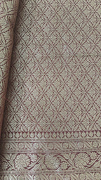 Wine Georgette Banarasi Weave