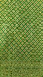 Green Cream Tissue Shimmer Saree