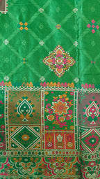 Green Pashmina Resham Saree