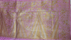 Pink Raw Silk Zari Floral Saree