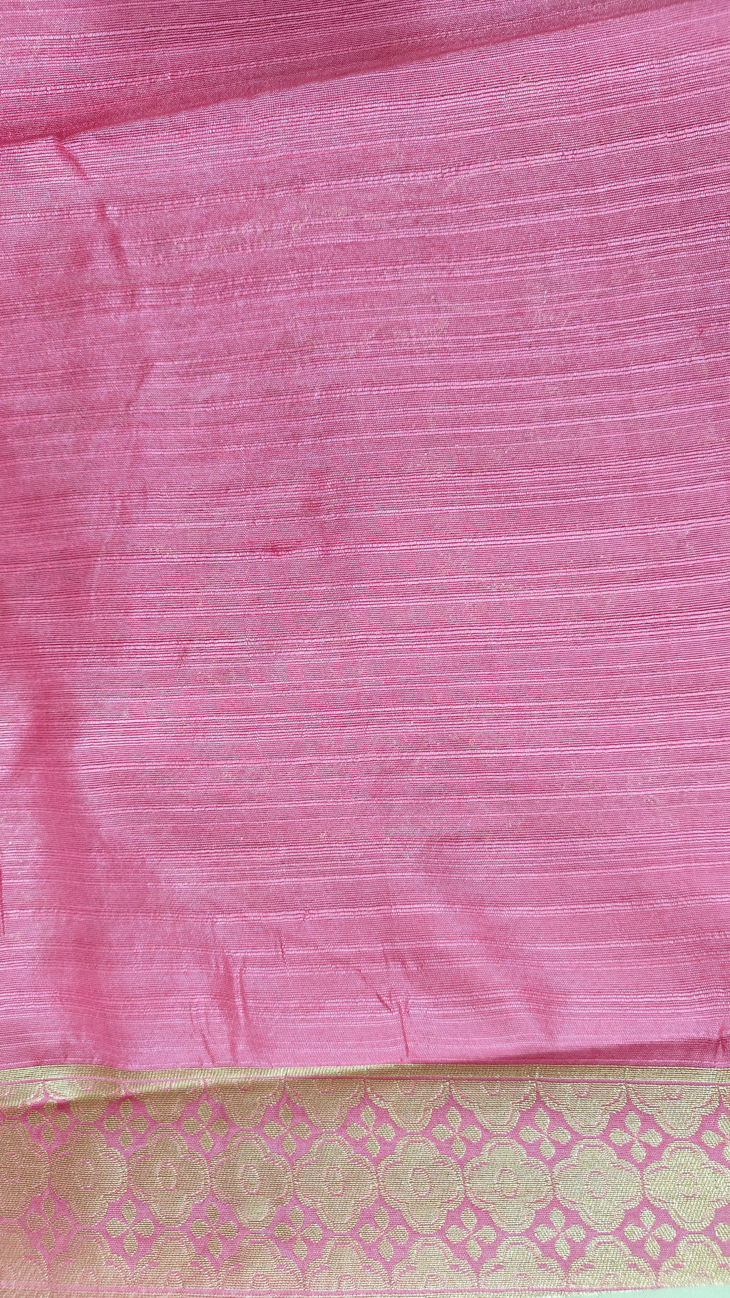 Pink Raw Silk Motif Saree