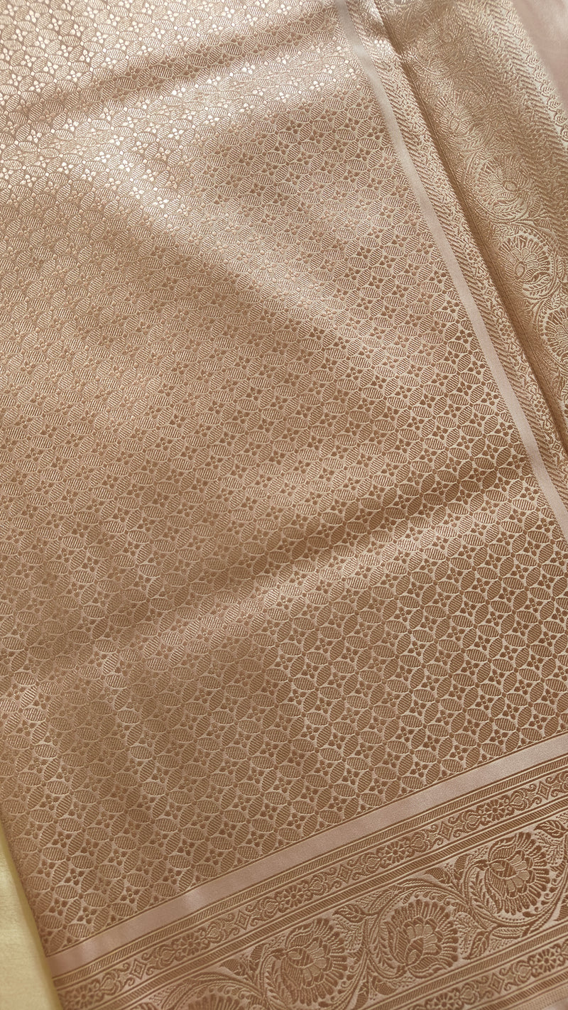 Pastel Katan Tanchoi Meenakari Saree