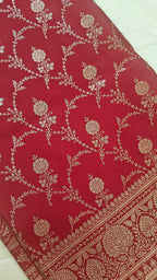 Royal Red Katan Silk Saree