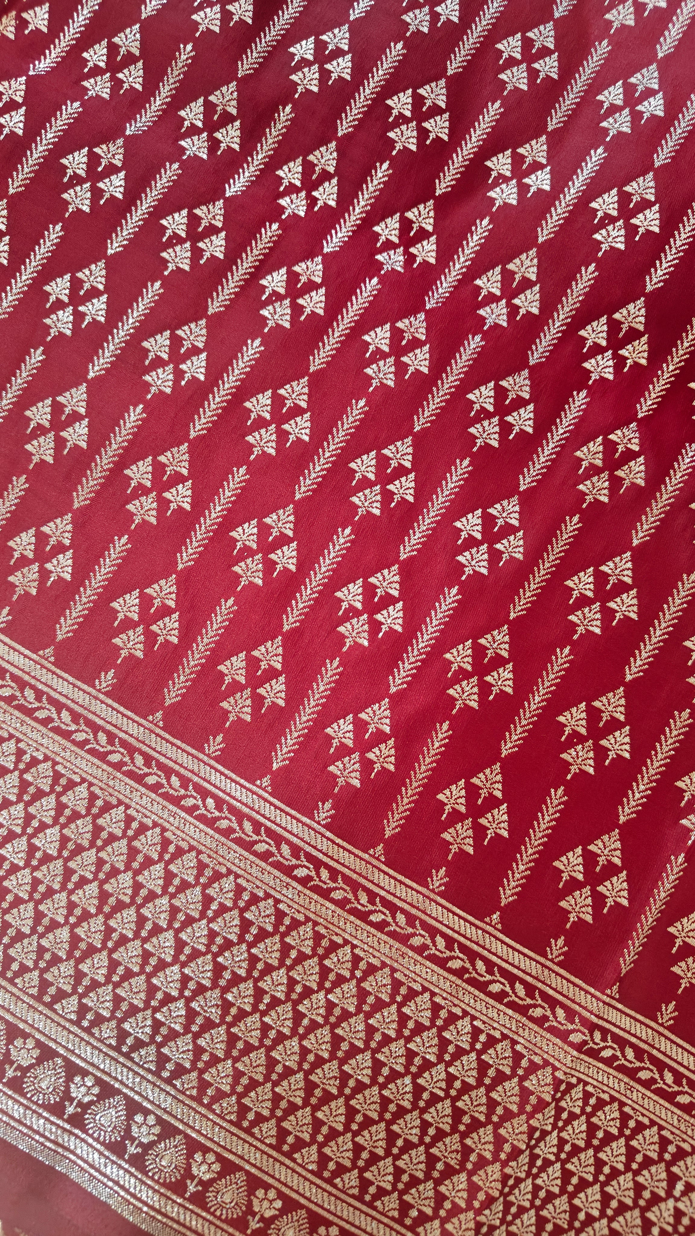 Royal Red Katan Silk Saree