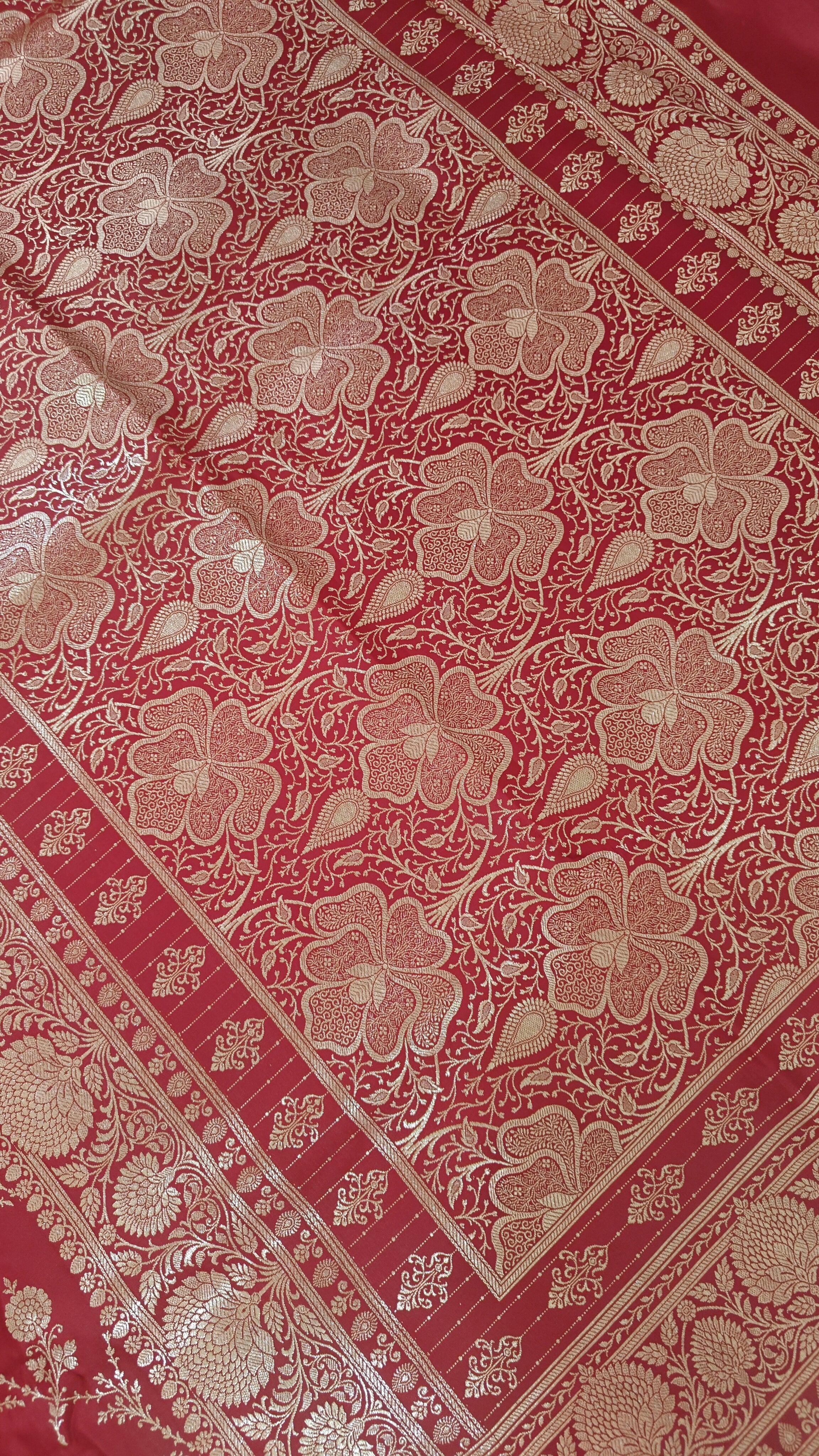 Royal Red Katan Silk Saree
