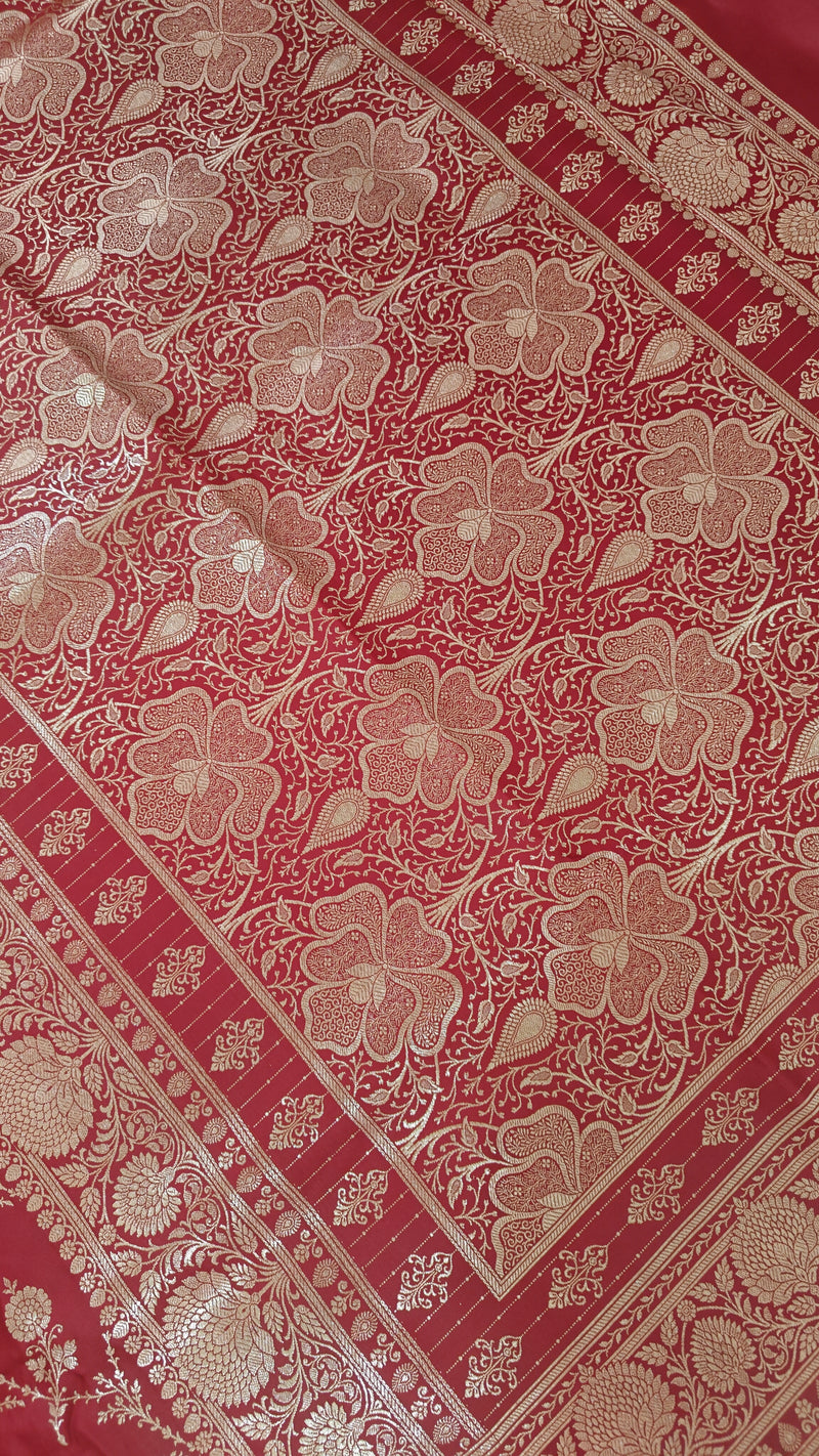 Royal Red Katan Silk Saree