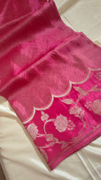 Pink Dual Tone Shimmer Saree